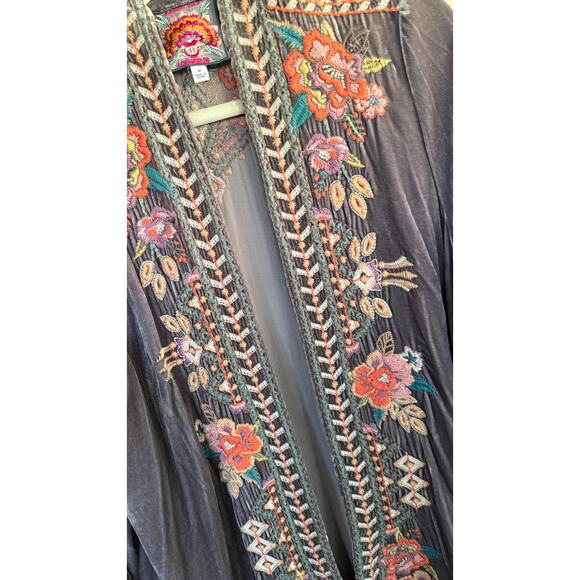 GORGEOUS Embroidery Velvet Kimono by Johnny Was - Picture 2 of 7